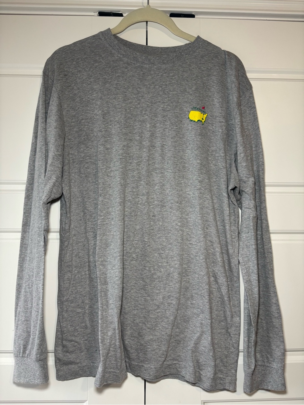 Masters Gray Long Sleeve Tee with Yellow Logo